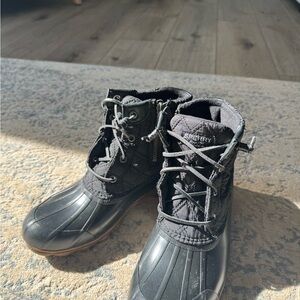 Sperry Women's Black Duck Boots